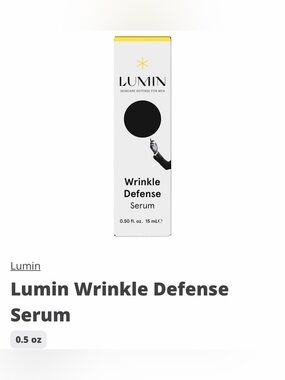 Lumin Wrinkle Defense Serum
0.5 oz